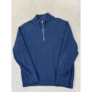 Southern Tide‎ 100% Cotton 1/2 Zip Pullover Sweater (Men's Large) Blue